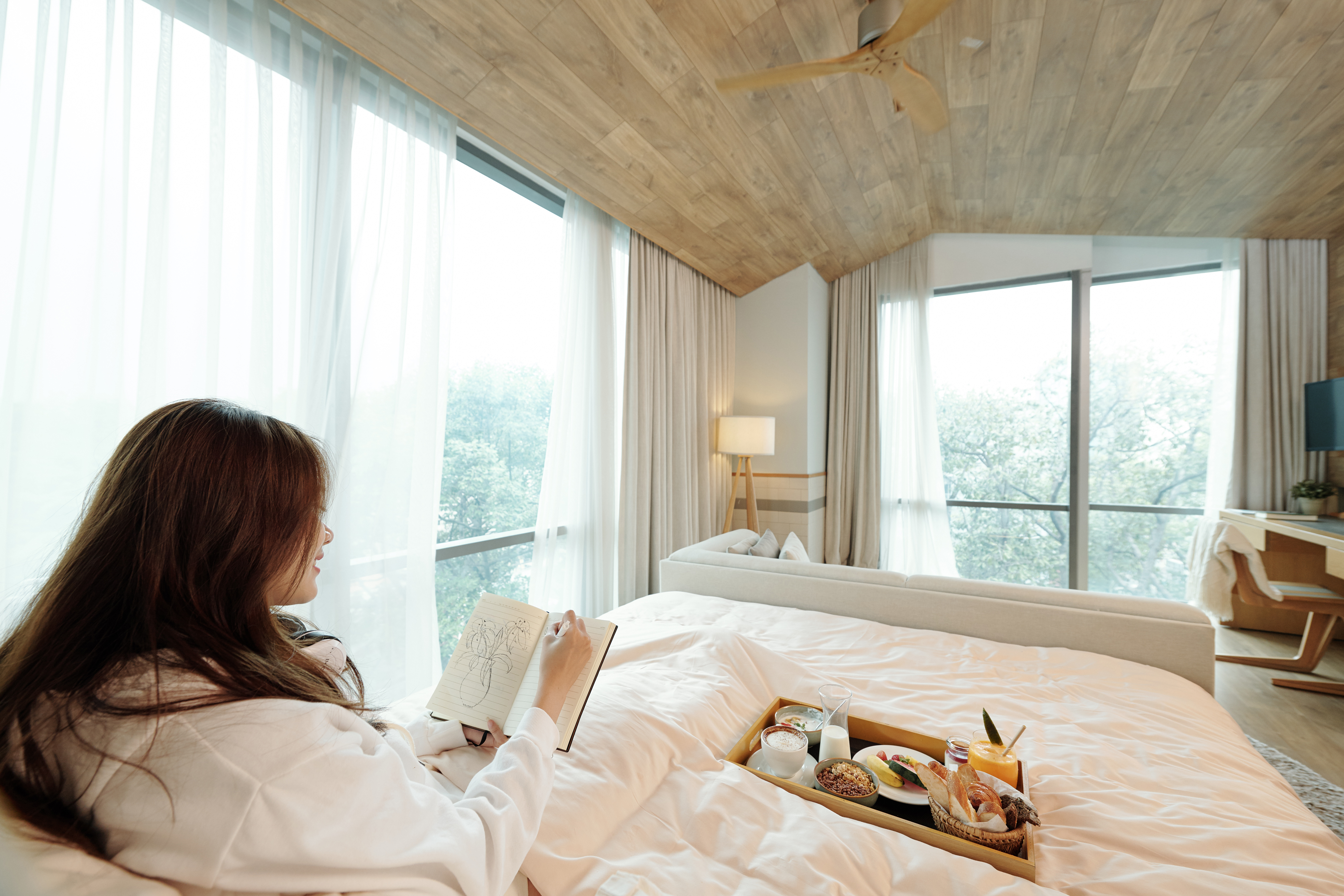Woman Spending Morning in Bed